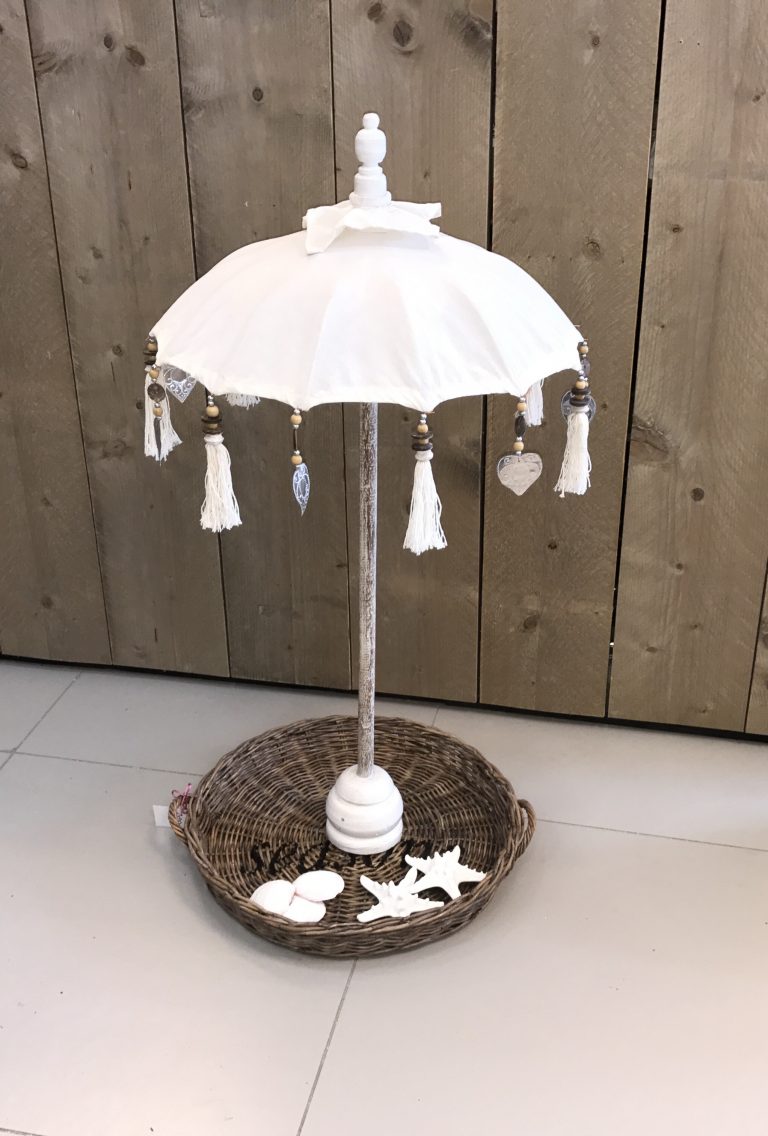 Tafel Parasol Wit Tafel Parasol wit bali parasol