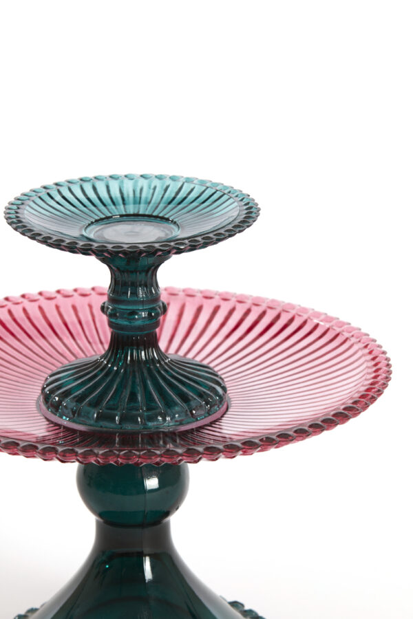 Etagère glas Groen Roze