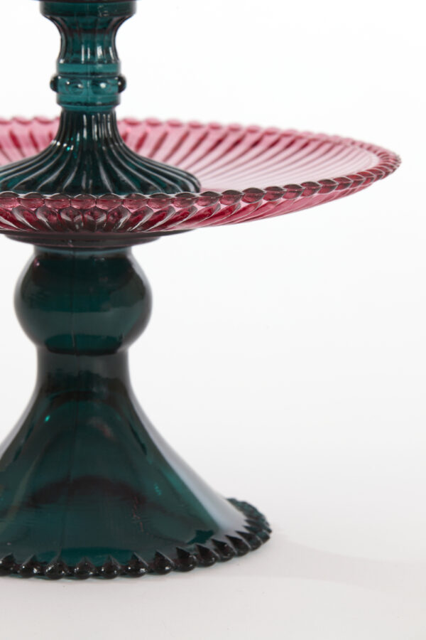 Etagère glas Groen Roze